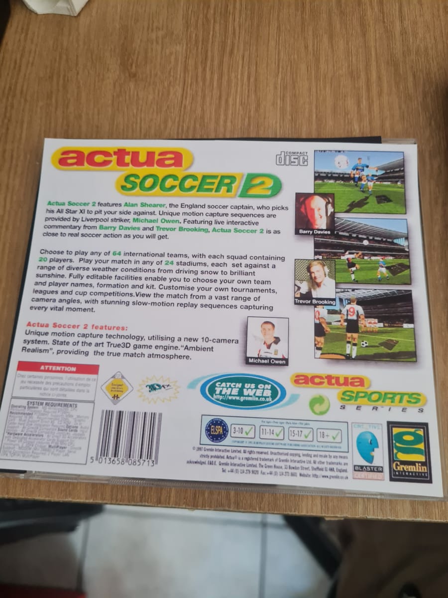 Jogo para Pc Actua Soccer 2 – imagem 2